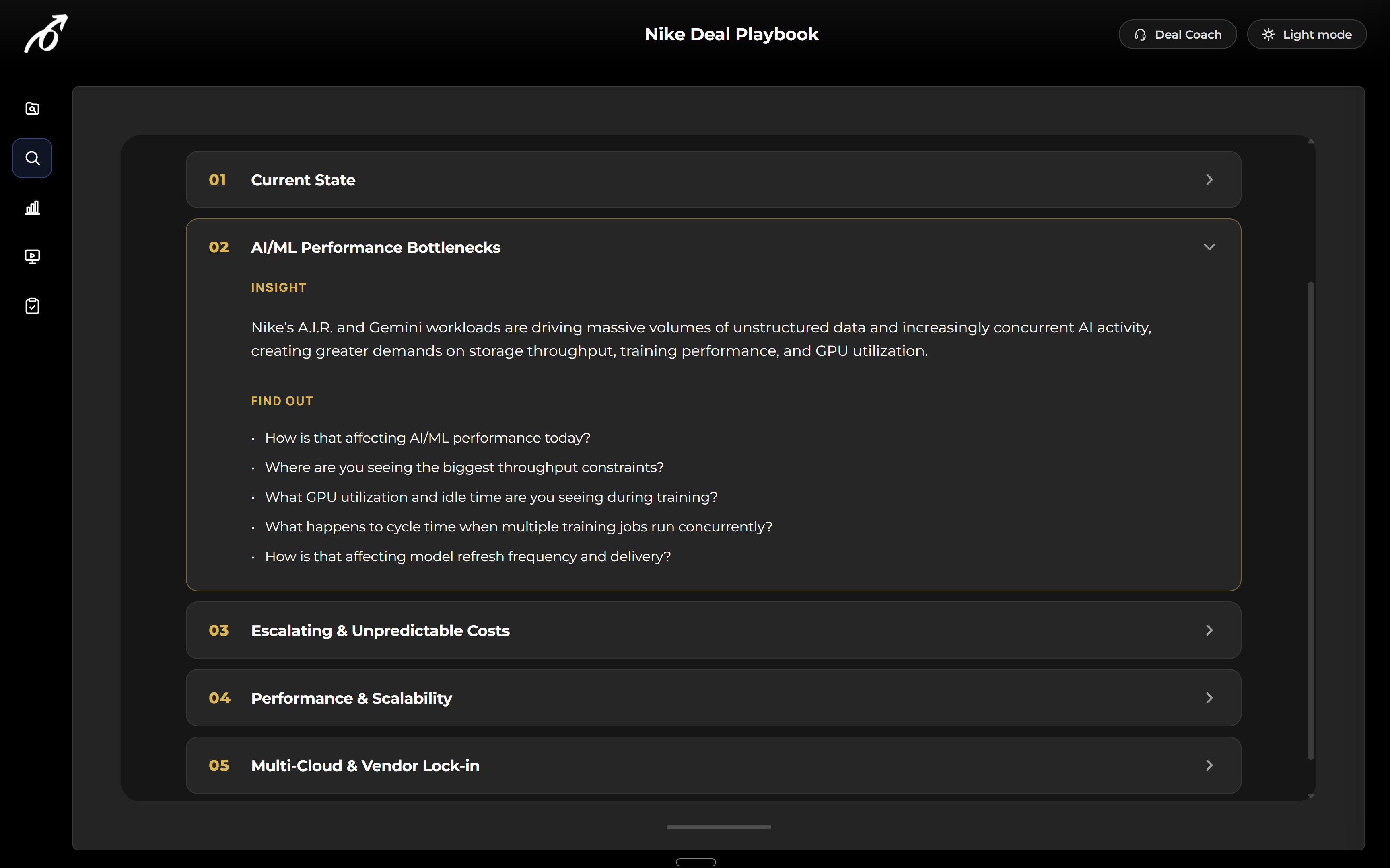 Enable every rep to conduct expert-level discovery, tailored to the deal and stakeholder.